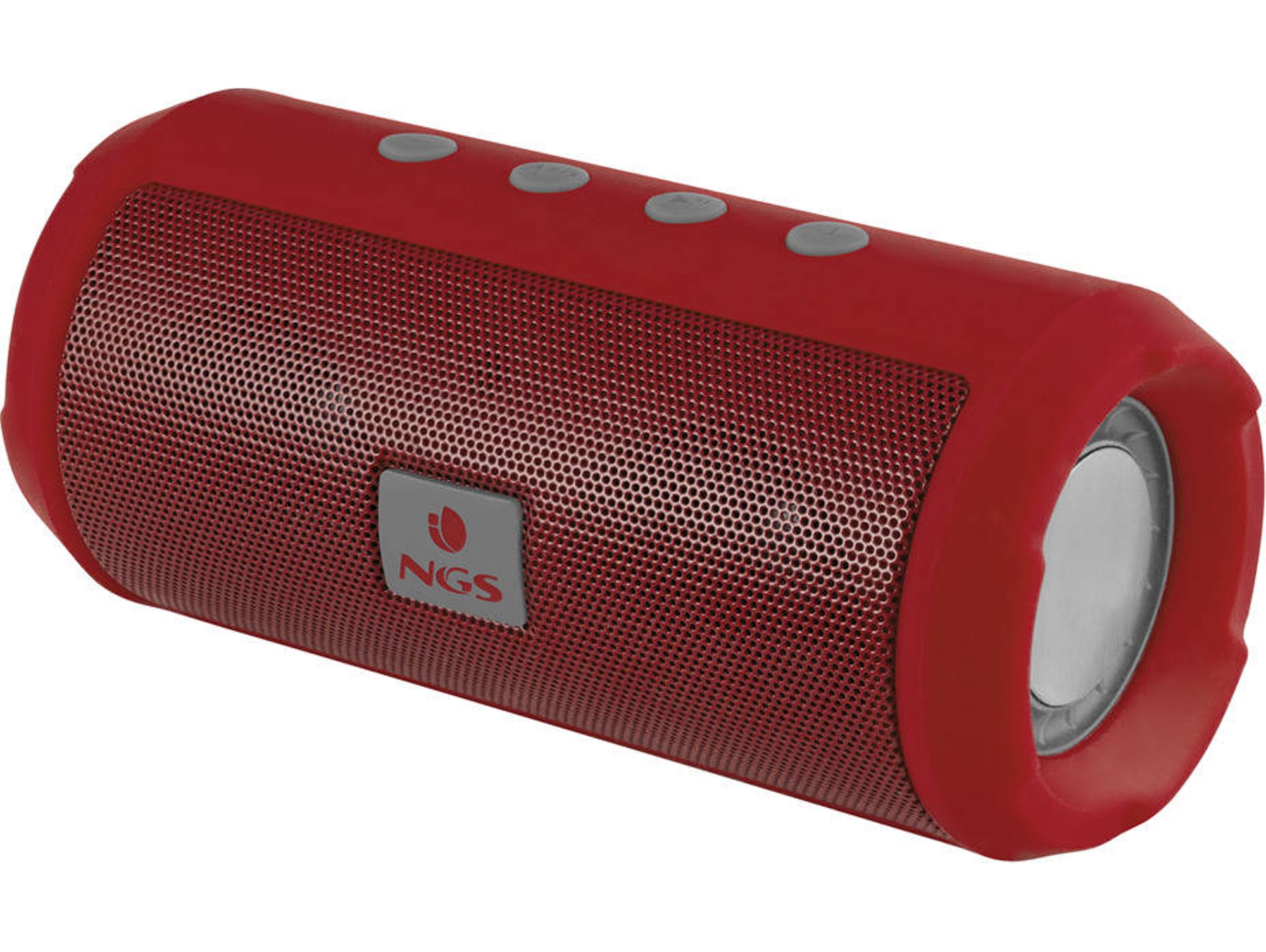 Altavoz Ngs Roller tumbler 6w fm usb 1200mah rojo bluetooth con sd radio manos libres y batería de microsd