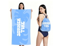 Toalla De Playa Henten Home, Plegable Y Convertible En Mochila, 90x180 Cm