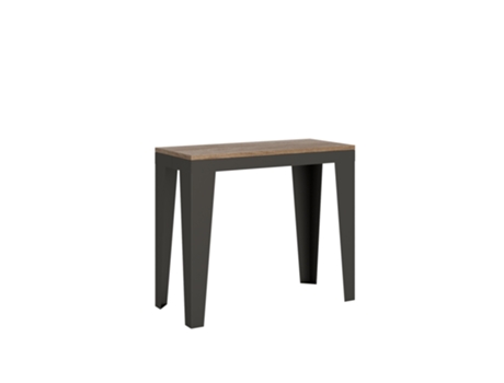 Consolas Flame Small Evolution Extensible hasta 196 cm ITAMOBY (90 x 40 x 77 cm - Paneles de Melamina - Roble Natural)