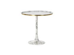 Mesa auxiliar de aluminio con efecto mármol, 51x51x51cm ALEXANDRA HOUSE LIVING