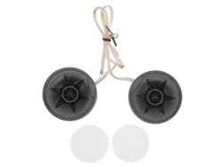 2 altavoces redondos Mini Dome Tweeter de 350 W, adhesivos, negros, universales, para sistema de audio de coche.