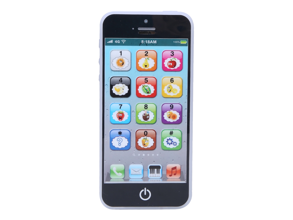 Ats-máquina De Aprendizaje De Inglés Para Bebés Juguete Teléfono Móvil Con Pantalla Táctil Luz Y Música Desarrollo Infantil Temprano Negro