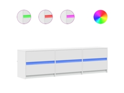 Maison Exclusive - Mueble De Tv Con Led Madera De Ingeniería Blanco 180x34x50 Cm