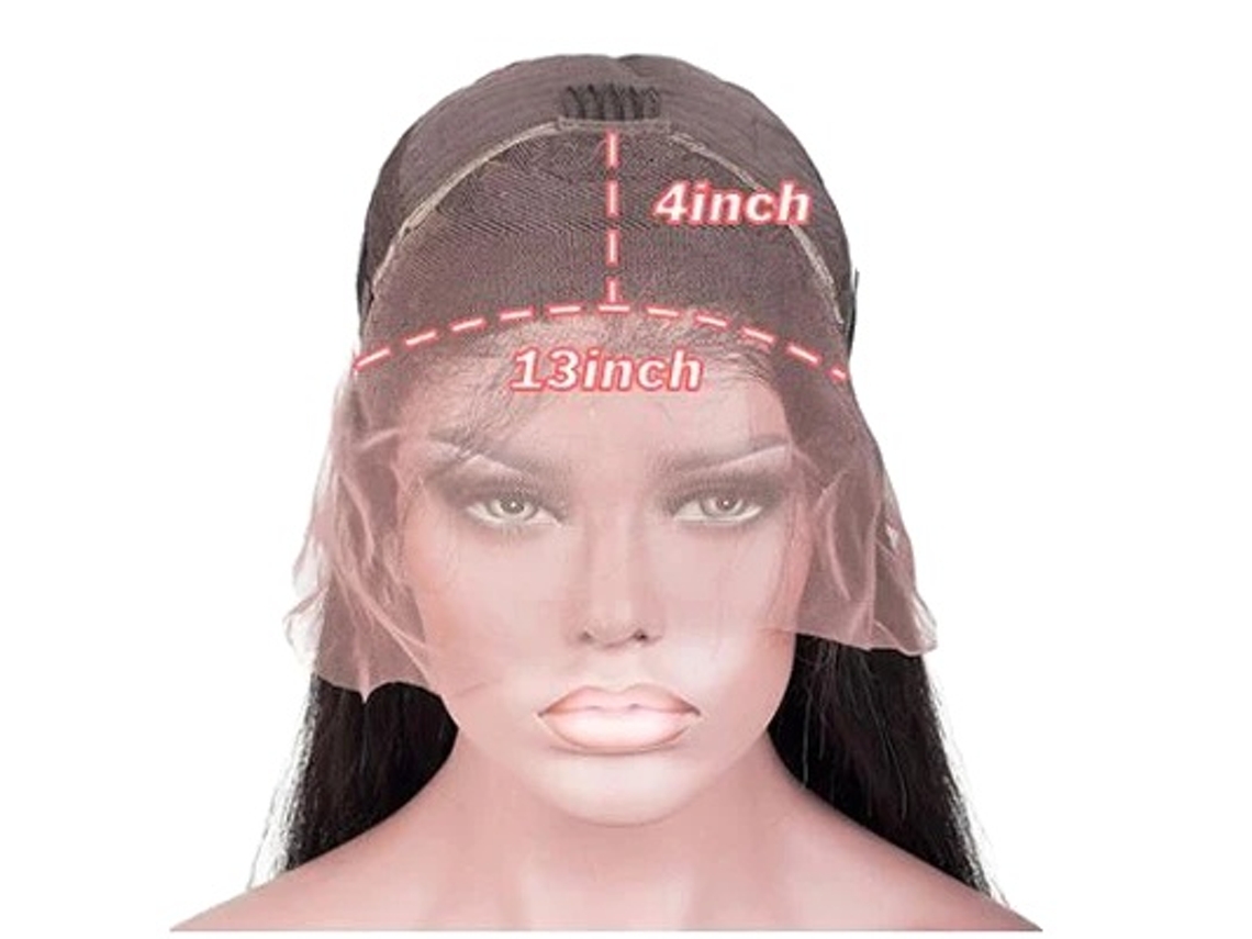 Peluca frontal de encaje, encaje transparente HD, lacio brasileño, peluca de 13x4, 20 pulgadas, 180 OEM