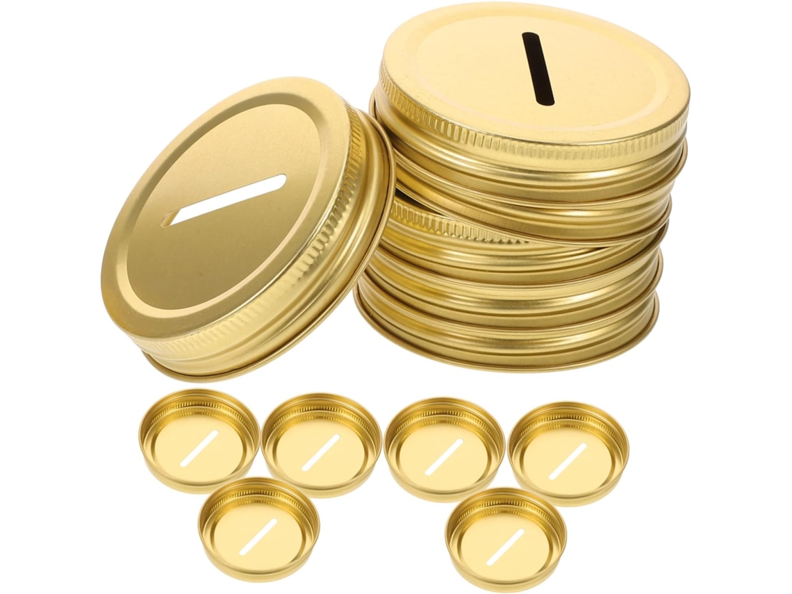 12 Piezas, Té, Metal, Pp, 12 Tapas Metálicas Para Tarros De Conserva