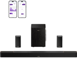 Barra De Sonido ULTIMEA Skywave X40, Sistema De Sonido 5.1.2, Dolby Atmos, Subwoofer Inalámbrico De 6.5" Y 2 Altavoces Traseros, Negro