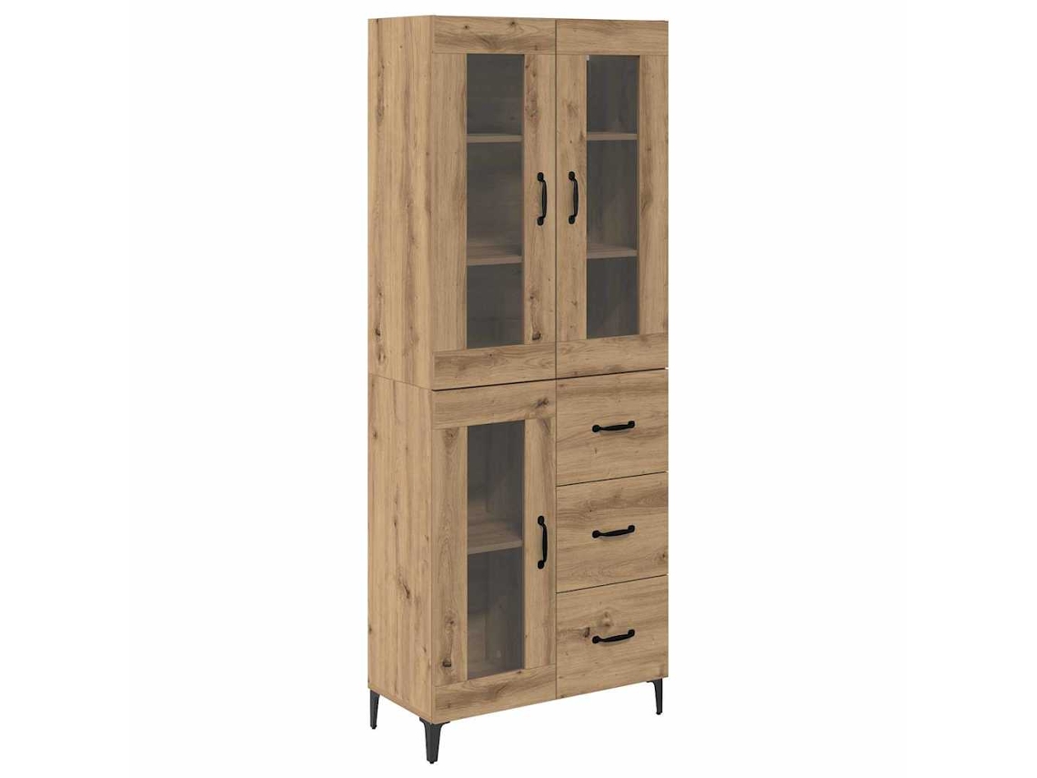 Aparador de roble artesanal en madera procesada 180x34x69,5 cm MAISON EXCLUSIVE