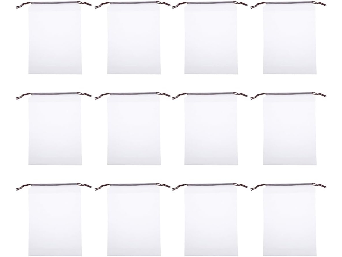 Pacote Com 30 Sacos Impermeáveis Transparentes Em Eva Para Sapatos Com Cordão, 25x35 Cm