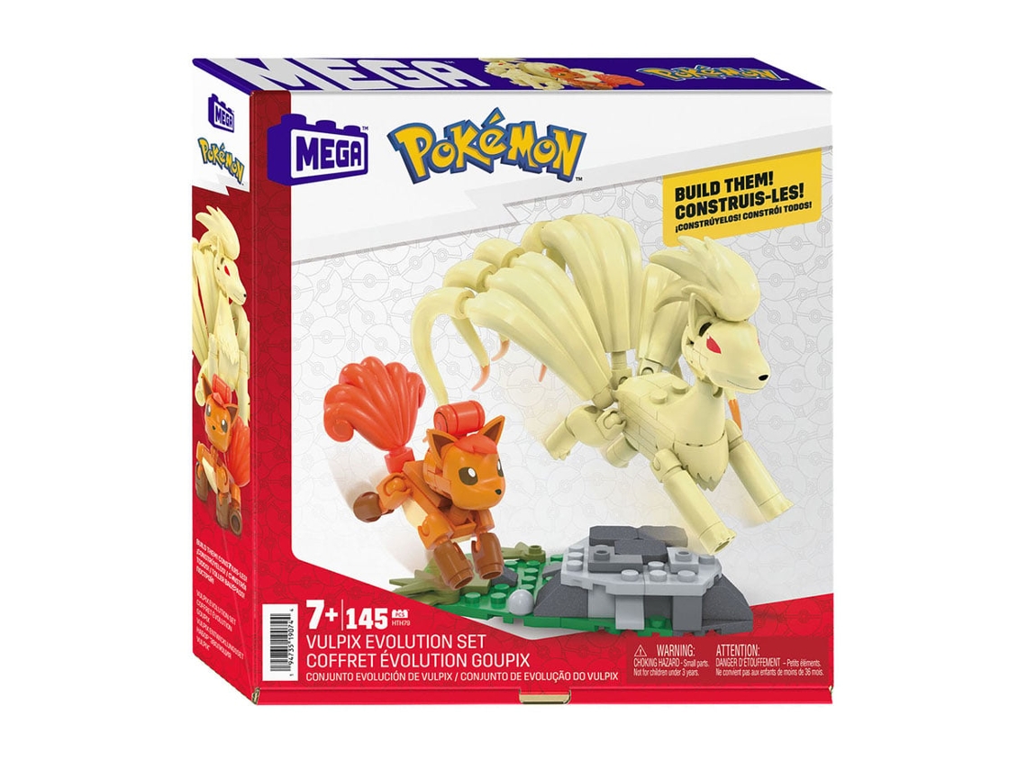 Set de construcción de megaevolución de Pokémon Vulpix y Ninetales de Fisher Price de Mattel