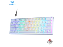 Teclado Mecánico Para Juegos Con Retroiluminación Rgb (blanco), Interfaz Usb Mini, 61 Teclas, Interruptores Rojos