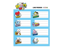 Juego de 16 etiquetas adhesivas con diseños de Tata y Chimmy para cuadernos y libros.