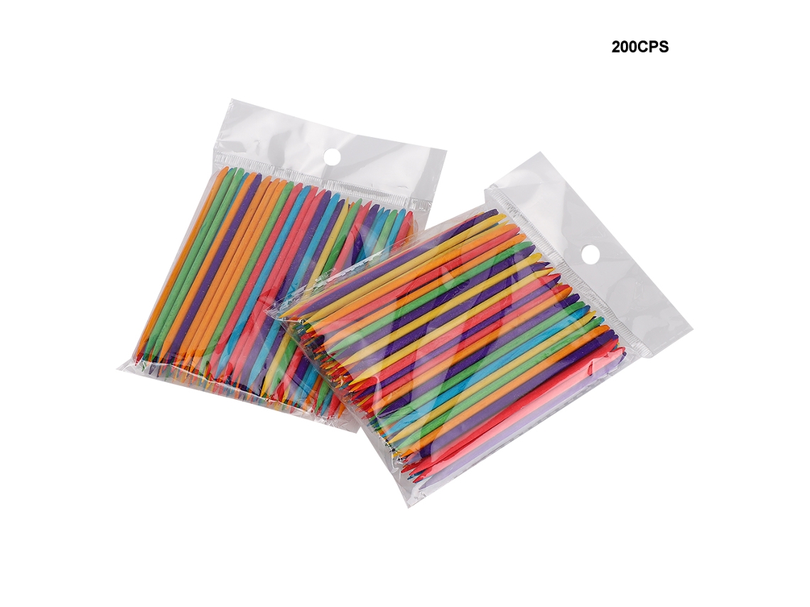 Palitos de madera para manicura y pedicura, 200 herramientas para la eliminación de cutículas y el arte de uñas.