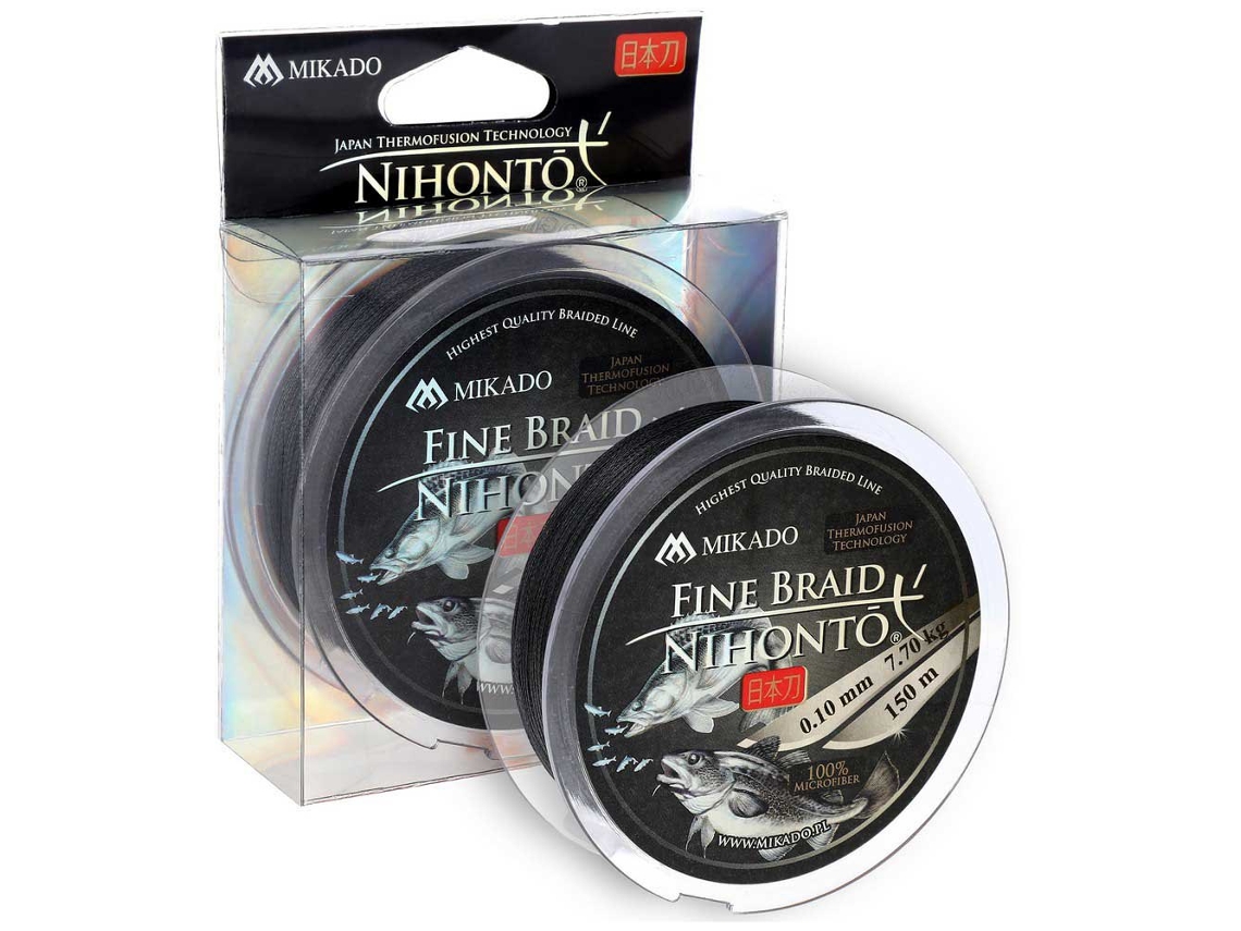 Linha Trançada Nihonto Fine 150 M Preto 0.100 Mmmikado