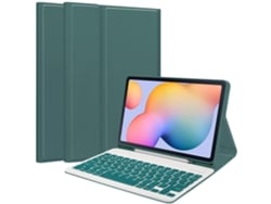 Capa Para Samsung Galaxy Tab S6 Lite 10.4 2024/2022/2020 Com Ranhura Para Caneta Adicionar Teclado Português Verde Escuro