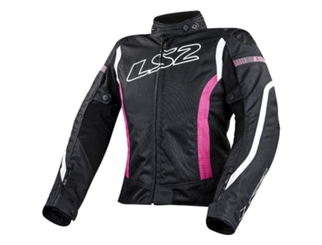 Abrigo para Mujer LS2 Gate Lady Jacket Black Pink (Talla: XS)