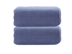 Juego de toallas Kofihety baño oversize ultra suaves secado terciopelo azul - 2 piezas (70x135 cm)