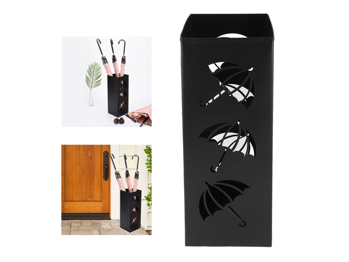 Suporte para Guarda chuvas de Metal Compacto Resistente À Água e Inoxydável para Casa e Escritório