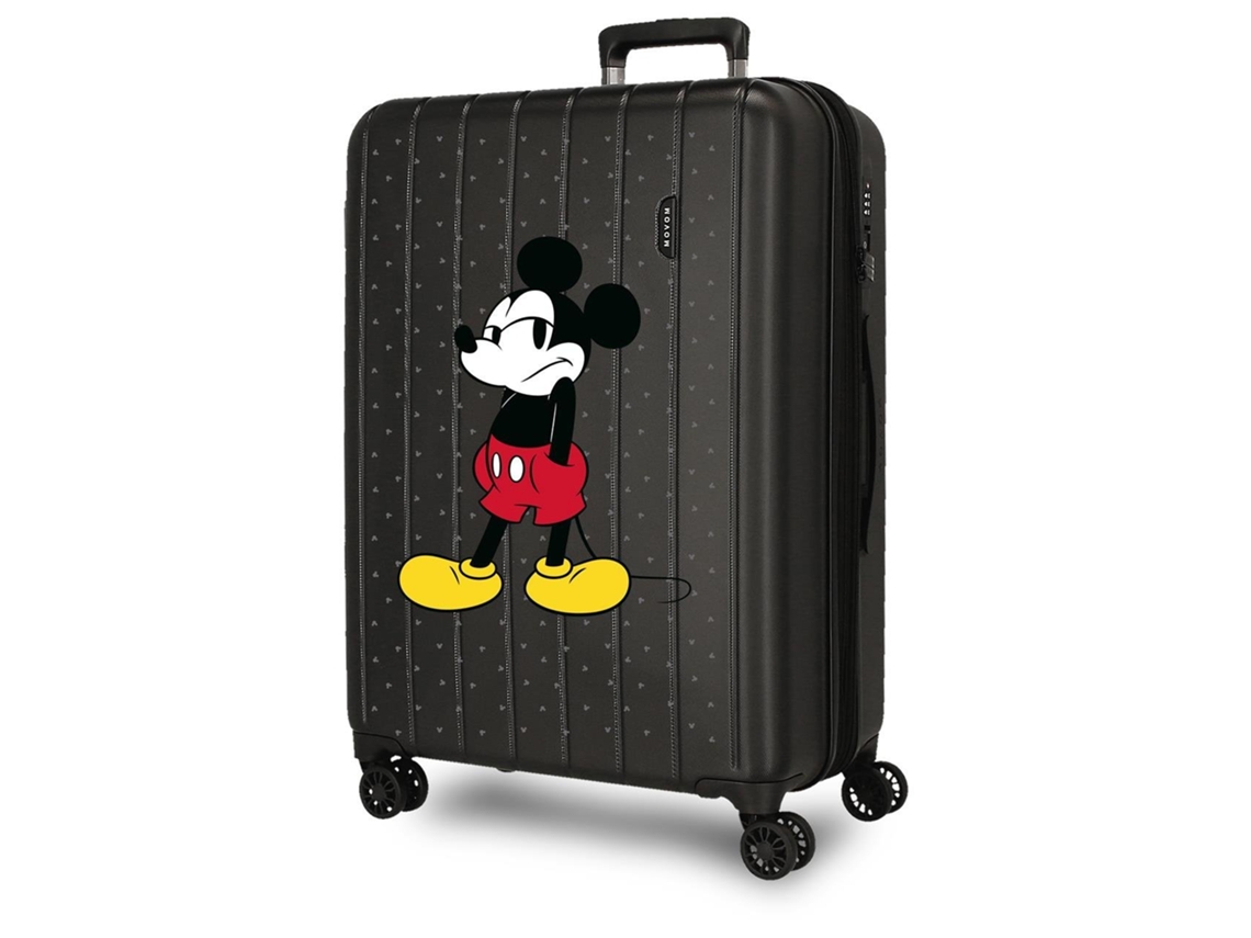 Maleta mediana Mickey Waiting Abs con capacidad de 84,24 l, color negro Disney
