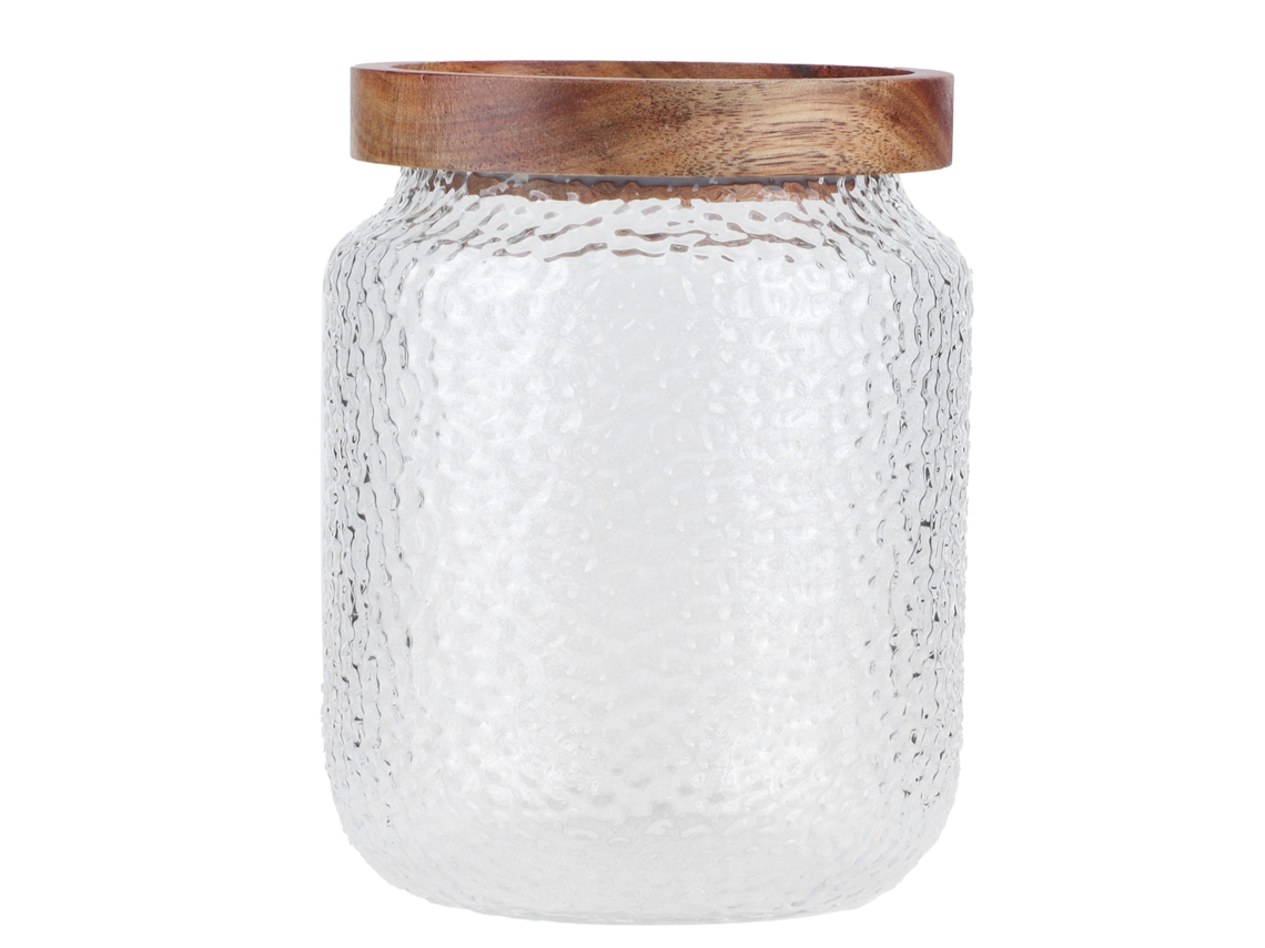 Juego De Tarros De Cristal Herméticos Con Tapas De Madera Para Almacenar Café, Azúcar Y Frutos Secos, 500 Ml.