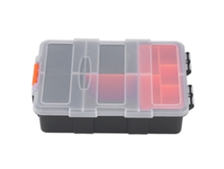 Caja De Almacenamiento Con Rejilla Para Piezas De Ferretería Y Herramientas, Diseño De Dos Capas En Pvc.