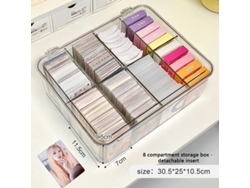 Caja de almacenamiento de tarjetas fotográficas Kpop, bandeja organizadora de tarjetas fotográficas