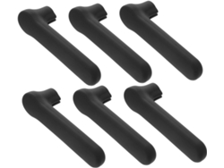 Puerta 6 Piezas Protector Pomo Silicona Anticolisión Negro