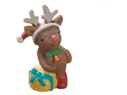 Adornos Navideños En Miniatura De Resina, Estatuillas De Mesa, Bonito Diseño Con Temática Navideña (ciervo)