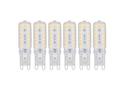 2026-6pcs Bombillas Led G9 7w Regulables 360° Iluminación Para Lámparas De Pared, Mesa Y Armario Blanco Cálido 110-140v