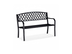 Banco De Jardim Relaxdays, Confortável Para 2 Pessoas, Design Para Pátio E Varanda, Hbt 86,5 X 127,5 X 58,5 Cm, Preto