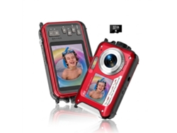 Cámara Sumergible 4k De 64 Mp Con Enfoque Automático, Doble Enfoque, Hasta 4,8 Metros (roja)