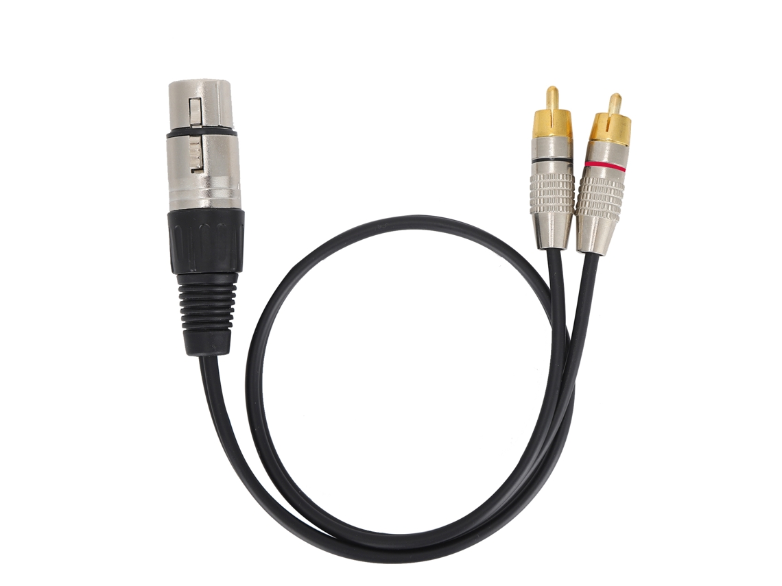 Cable Divisor De Audio Con 1 Conector Xlr Hembra A 2 Conectores Rca Macho Para Sistemas De Cine En Casa Y Equipos De