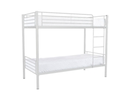 Litera Doble 90Cm Metal As110 Blanco 2 Colchones 90X190Cm SALDOSYSTOCKS