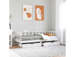 Sofá Cama Individual Con Cajones Lovely Home Blanco (90x200cm)