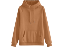 Sudadera Y Capuche Surdimensionné Pour Femme, Couleur Unie, Pull Décontracté Manches Longues, Ample,