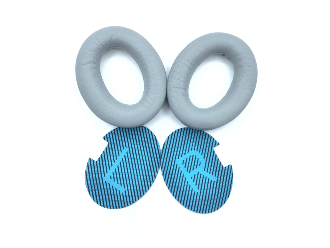 Almohadillas suaves y esponjosas de piel de cordero para auriculares QC25 con espuma viscoelástica.