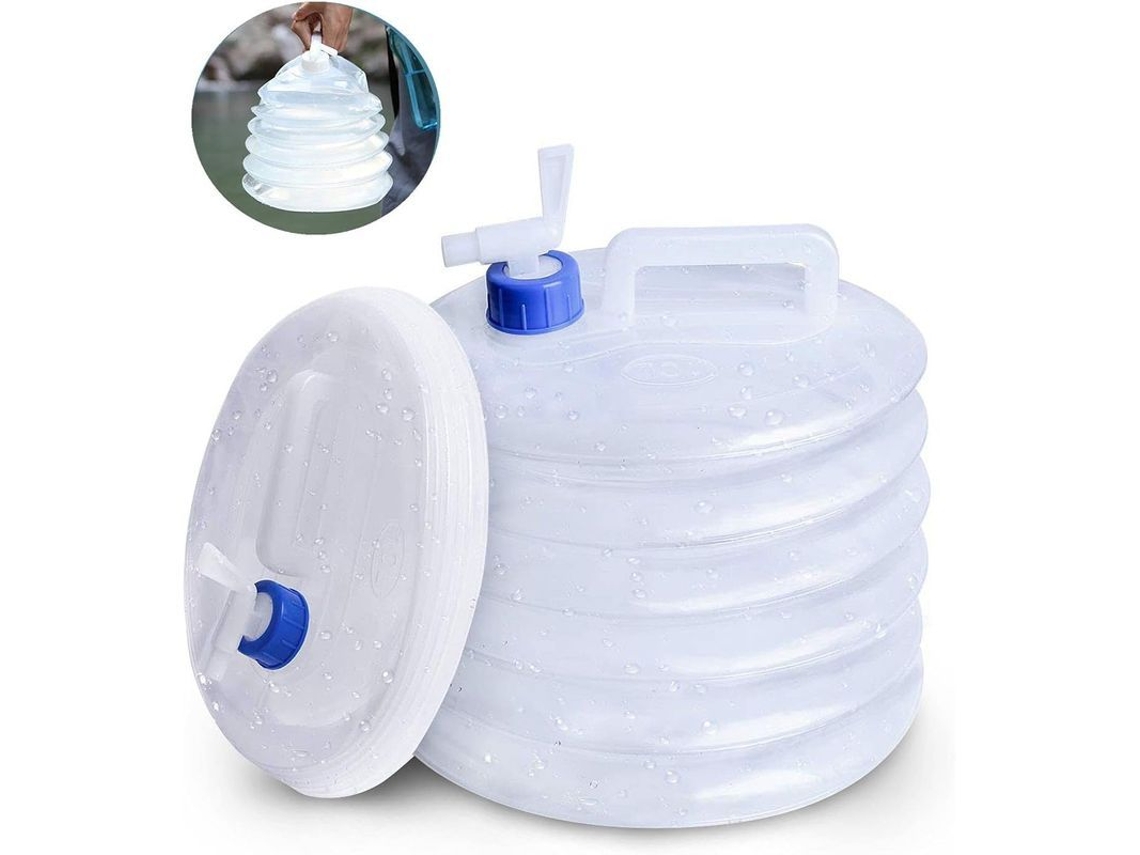 Botella De Agua Plegable Con Grifo, Botella De Camping De 10 Litros, Apta Para Alimentos, Ligera Y Portátil.