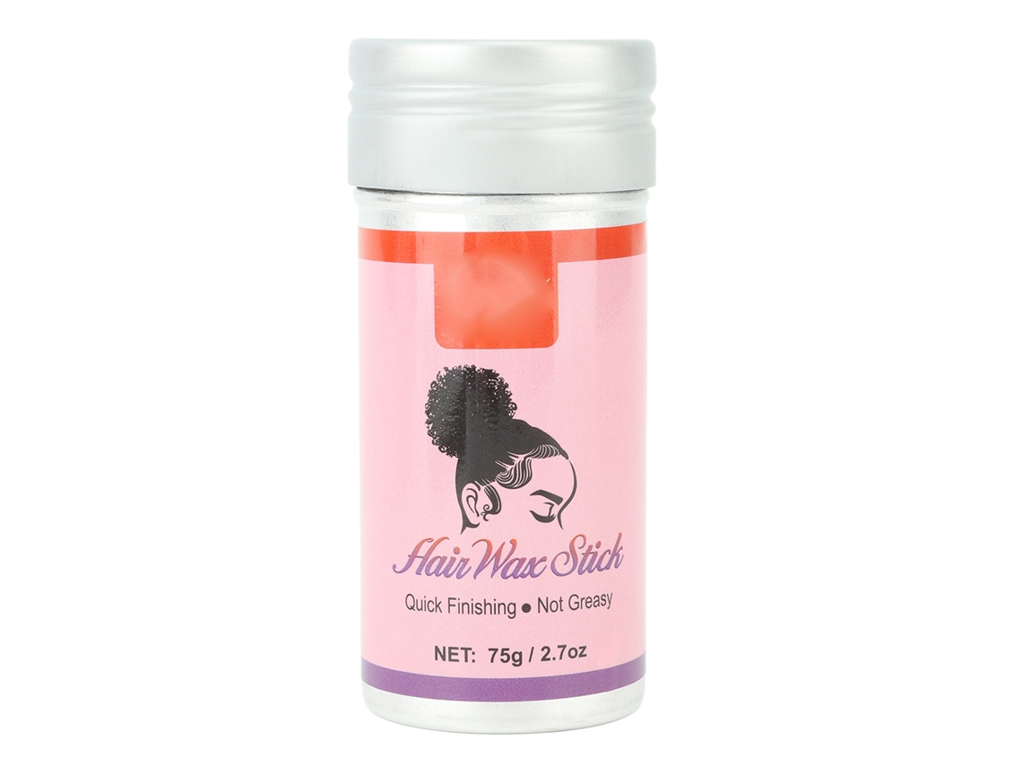 Bastão De Cera Para Cabelo 75g Rosa Duradouro Portátil Para Modelagem E Suavização De Cabelo E Peruca