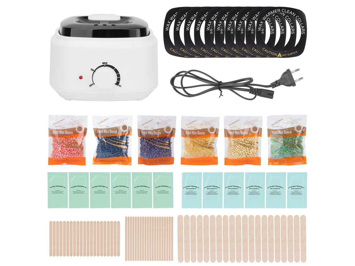 Kit De Depilação Cera Warmmer Perlas Palillos
