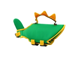 Chaleco salvavidas de alta flotabilidad para perros, chaleco de seguridad para natación con soporte para la barbilla (verde) Czhhmart Talla M