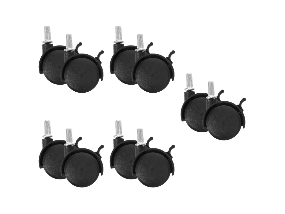 10 Ruedas Giratorias Con Freno Para Perchero