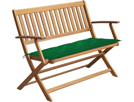 Banco de jardín VIDAXL Verde Madera de acacia (120x60x89 cm)