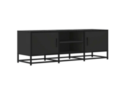Maison Exclusive - Mueble De Tv Madera De Ingeniería Y Metal Negro 120x35x41 Cm
