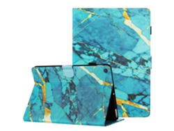 Funda para tableta Amazon Fire HD 8 (2017) (2018) con cuero elegante y diseño de mármol azul dorado Chennnls (2016)