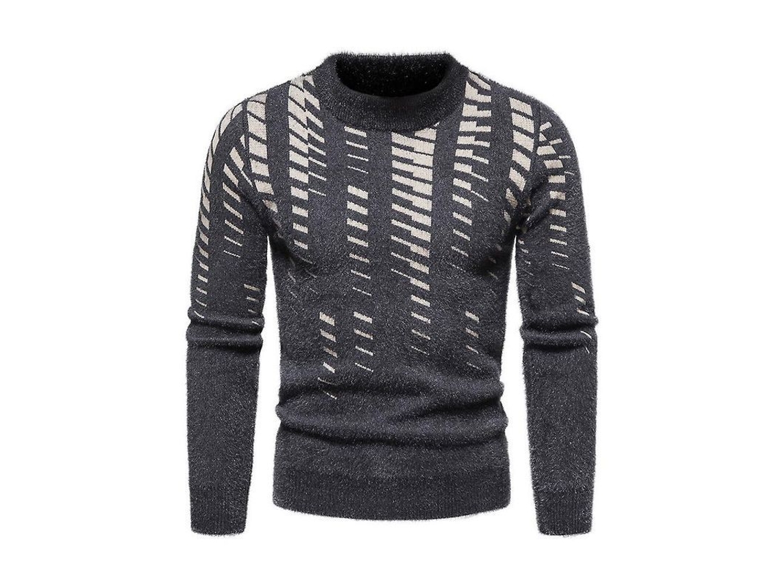 2026-jersey De Punto Para Hombre Manga Larga Cuello Redondo Slim Fit Casual Suéter De Invierno