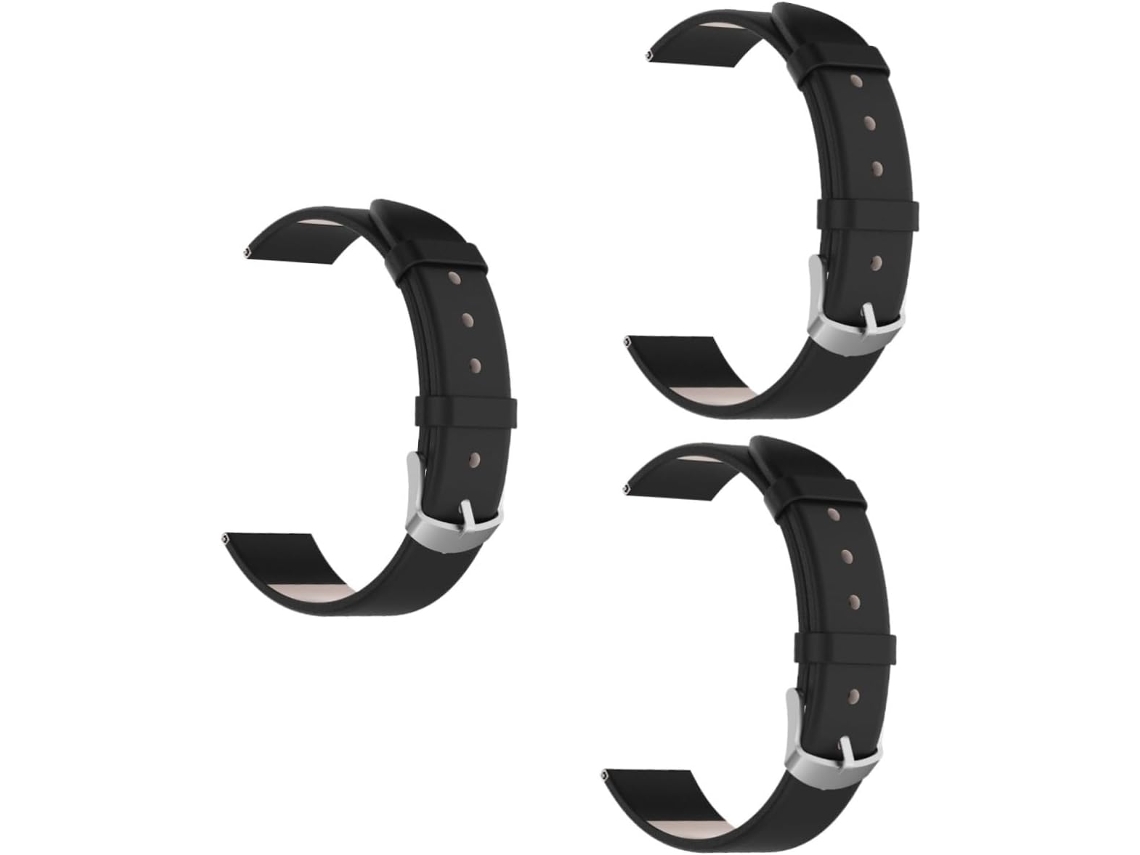 Juego De 3 Correas De Cuero De 22 Mm Para Reloj, Reemplazo Rápido, Compatibles Con Relojes Negros.