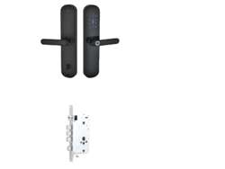 Cerradura inteligente para puerta, conectividad Bluetooth, huella dactilar biométrica, color negro 6068 Square OEM