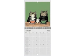 Calendario De Pared Mensual, Diseño Humorístico Con Temática De Gatos, De Para Dormitorio, Comedor