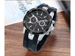 Reloj De Hombre, Correa De Silicona, Movimiento Japonés.