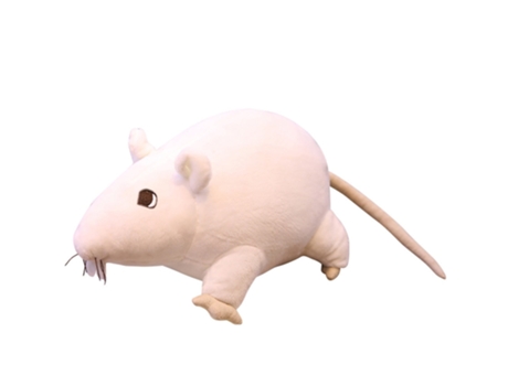 Muñeco de Peluche de Ratón de Felpa Súper Suave Simulado En 3D Blanco