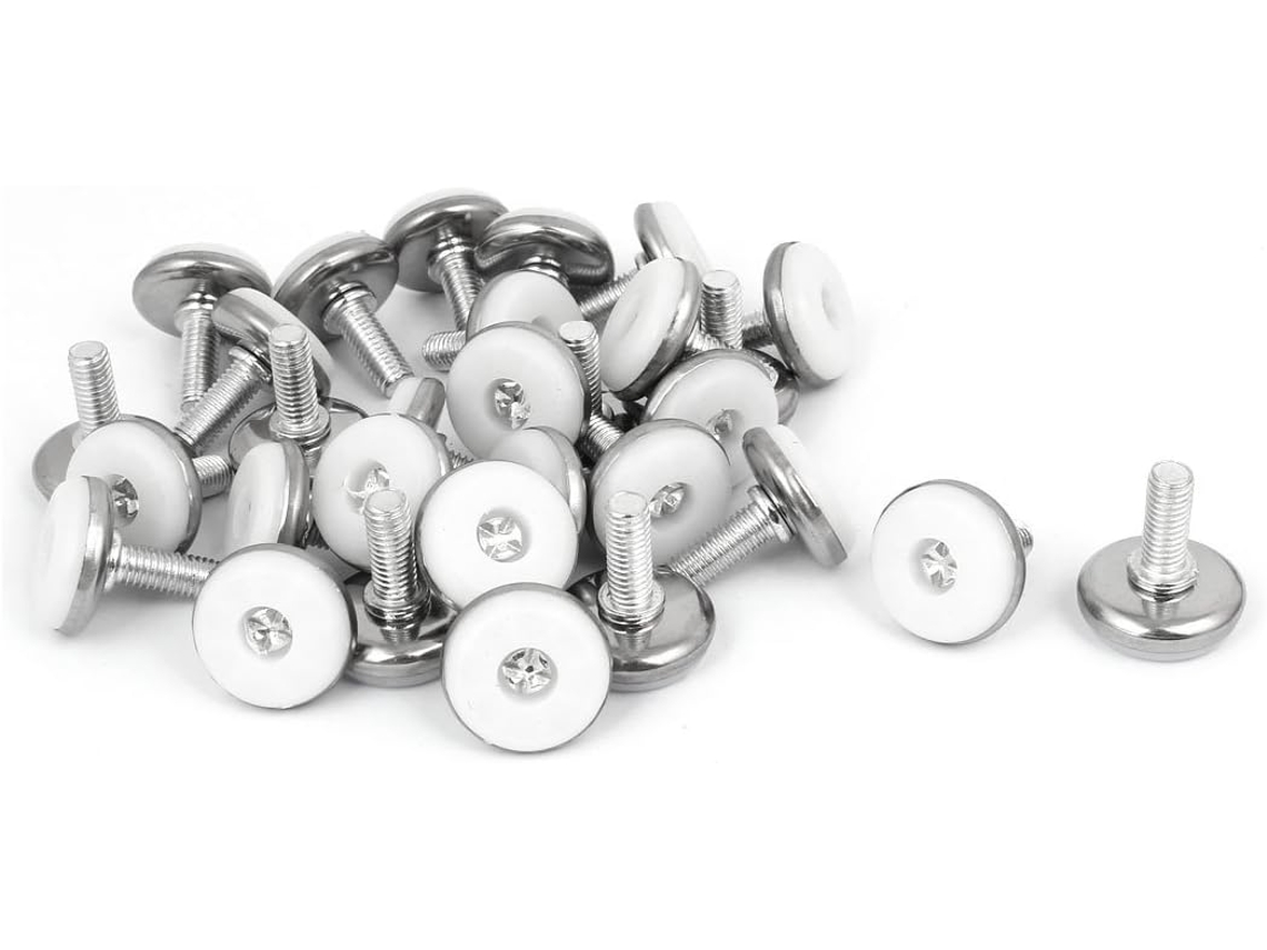 Base De Plástico M8x20mm, 30 Piezas Para Patas De Mesas Y Armarios